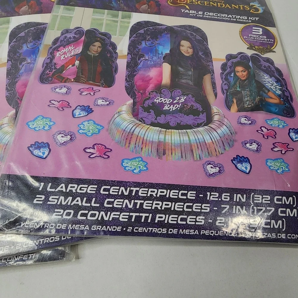 Descendants 3 Table Decorating Kit Lot 3 Girls Birthday Party Supply Centerpiece